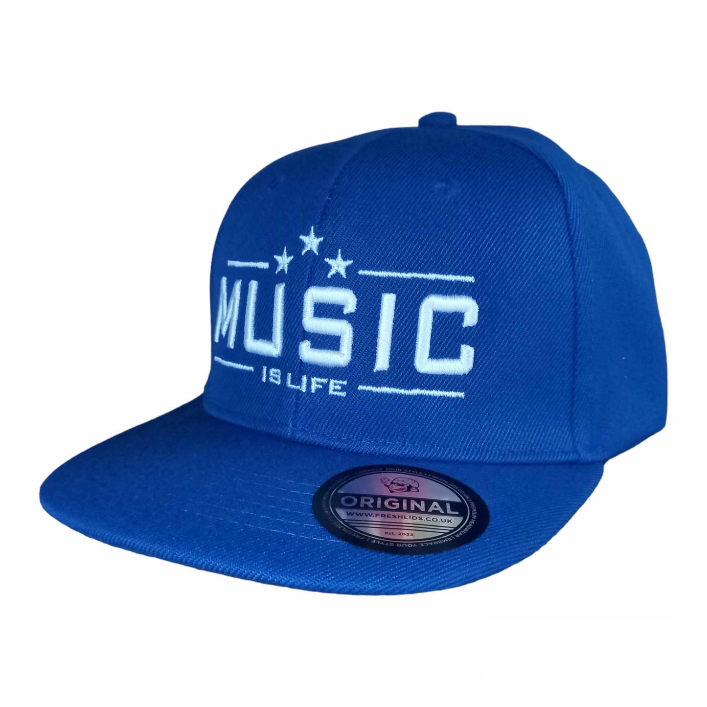 Music Is Life Snapback - Royal Blue