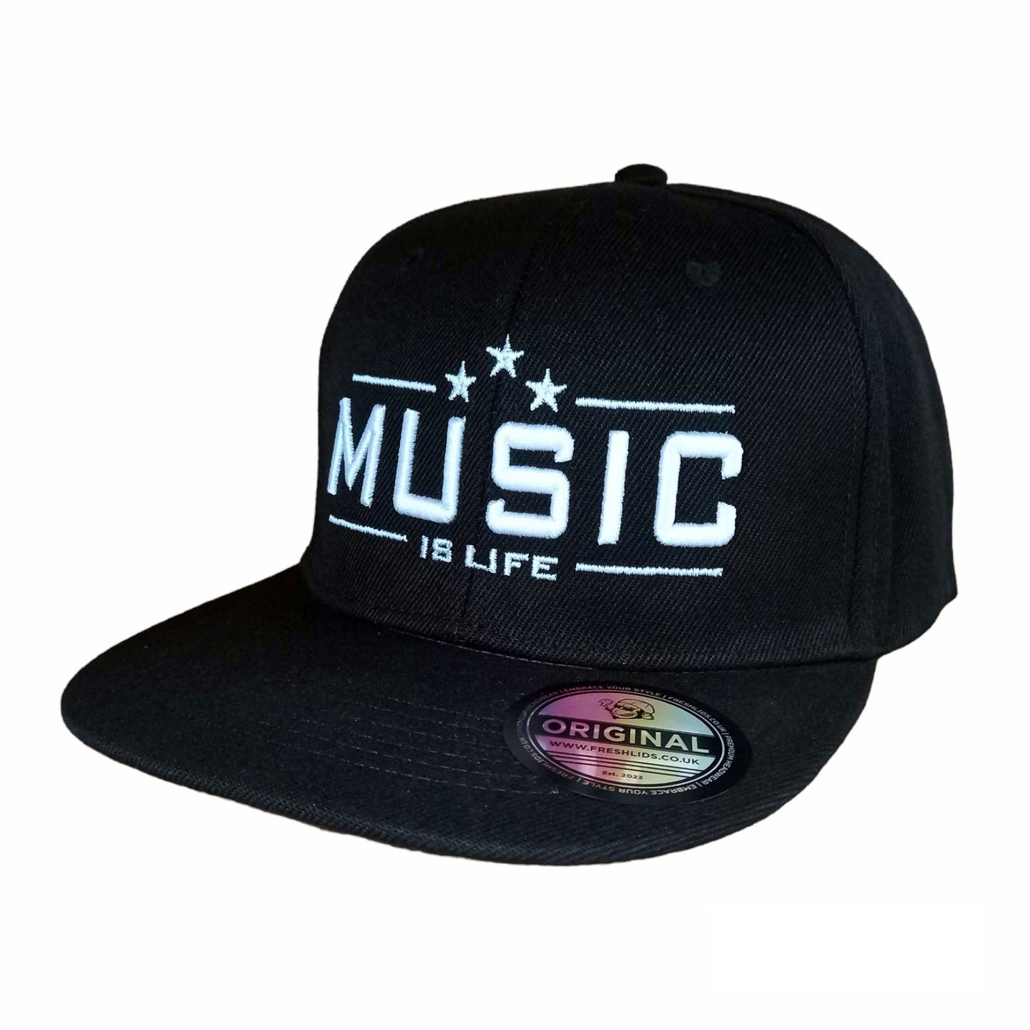 Music Is Life Snapback - Black