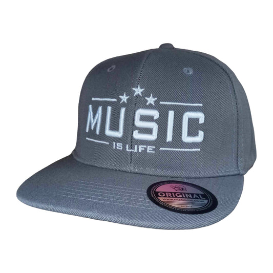 Music Is Life Snapback - Grey